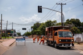 Sinalização Horizontal - Avenidas e ruas de Boa Vista recebem serviços de revitalização