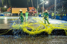 Quadrilha junina dos verdinhos dá show de limpeza no Maior Arraial da Amazônia