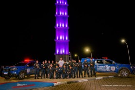 AGOSTO LILÁS - Prefeitura inicia campanha com acendimento das luzes do Mirante Edileusa Lóz