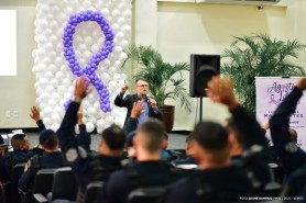 AGOSTO LILÁS - Guardas municipais participam de conversa sobre responsabilidade masculina no enfrentamento à violência contra a mulher