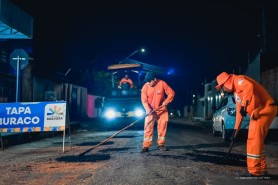 Operação Tapa Buraco ganha reforço no período noturno em Boa Vista