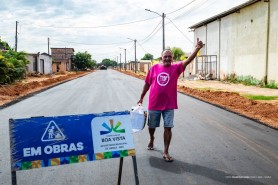 Moradores do Dr. Airton Rocha celebram chegada do asfalto em quatro vias do bairro