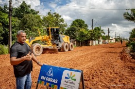 Obras de terraplenagem contemplam mais de 3 mil km de vias no Pedra Pintada