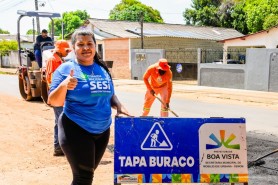 Operação Tapa Buraco beneficia moradores e comerciantes de Boa Vista