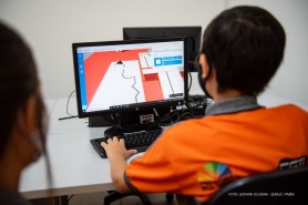 EQUIPE “I ROBOT”- Integrantes se preparam para participar da etapa estadual da Olimpíada Brasileira de Robótica