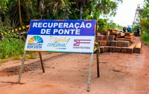 Urubuzinho - Ponte da vicinal Água Boa começa a ser revitalizada pela prefeitura