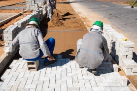 Obras da Praça Linear no Bairro dos Estados seguem avançando