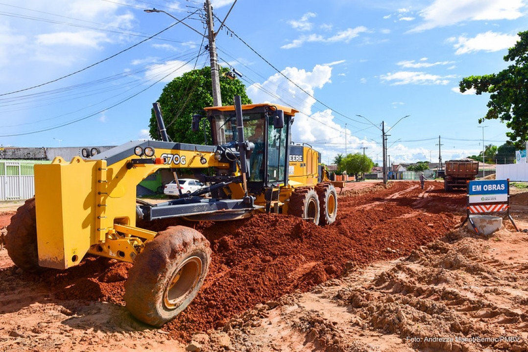 Avenida Baraúna recebe obras de infraestrutura da Prefeitura de Boa Vista