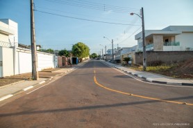 Bairro Aparecida tem ruas transformadas com obras de drenagem, pavimentação e urbanização