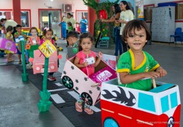 BIBIBI! OLHA O SINAL  - Alunos da Escola Valderleide Brandão aprendem sobre o trânsito de forma divertida