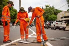 Prefeitura intensifica revitalização de faixas de trânsito em Boa Vista