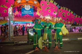 Com muita animação, a turma dos verdinhos dá um show de limpeza no Boa Vista Junina