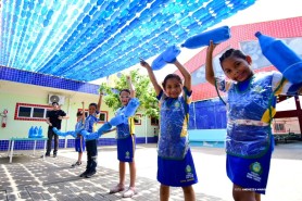 ​ EDUCAÇÃO E SUSTENTABILIDADE - Escola de Boa Vista transforma garrafas PET em telhado sustentável e promove aprendizado com reciclagem