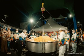 BV JUNINA 2026 Maior Paçoca do Mundo bate mais um recorde, atingindo a marca de 1.593,5 Kg