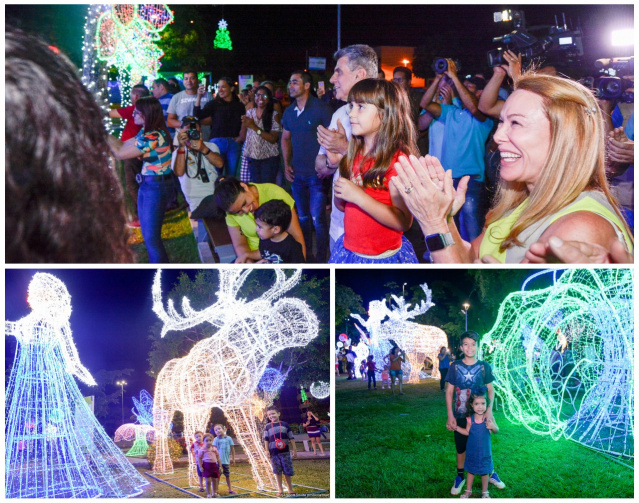 Luzes de Natal - Prefeita Teresa Surita acende decoração natalina com temática da 1ª Infância em Boa Vista