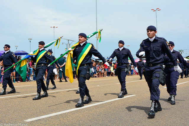 Guarda Civil Municipal desfila em ato cívico pelo Dia da independência do Brasil