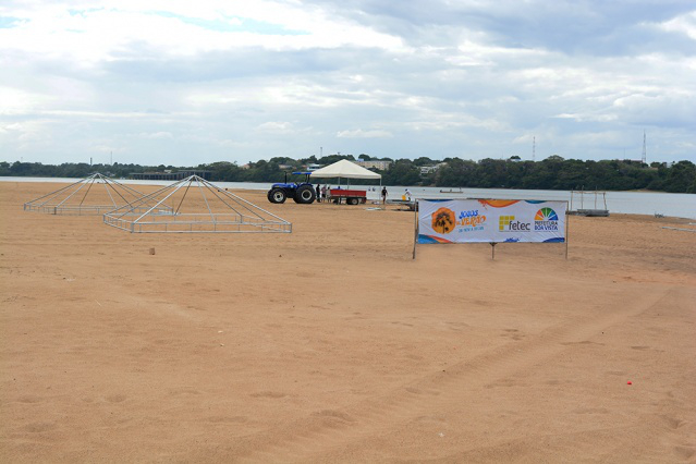 Praia Grande recebe estrutura para a final dos Jogos de Verão