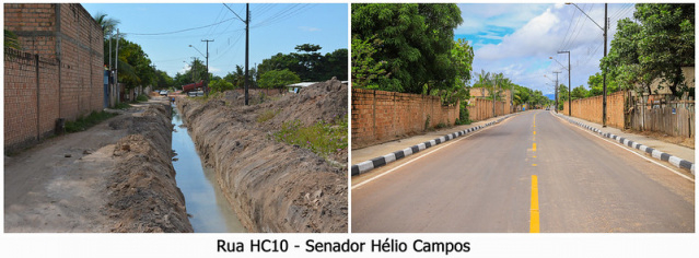 #TBT - Obras de infraestrutura da prefeitura transformam antiga  HC-10, no bairro Senador Hélio Campos