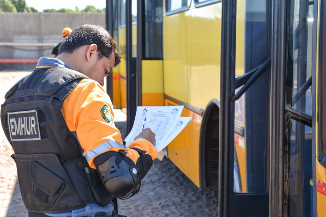 Transporte Público: Frota de ônibus de Boa Vista é vistoriada pela Emhur