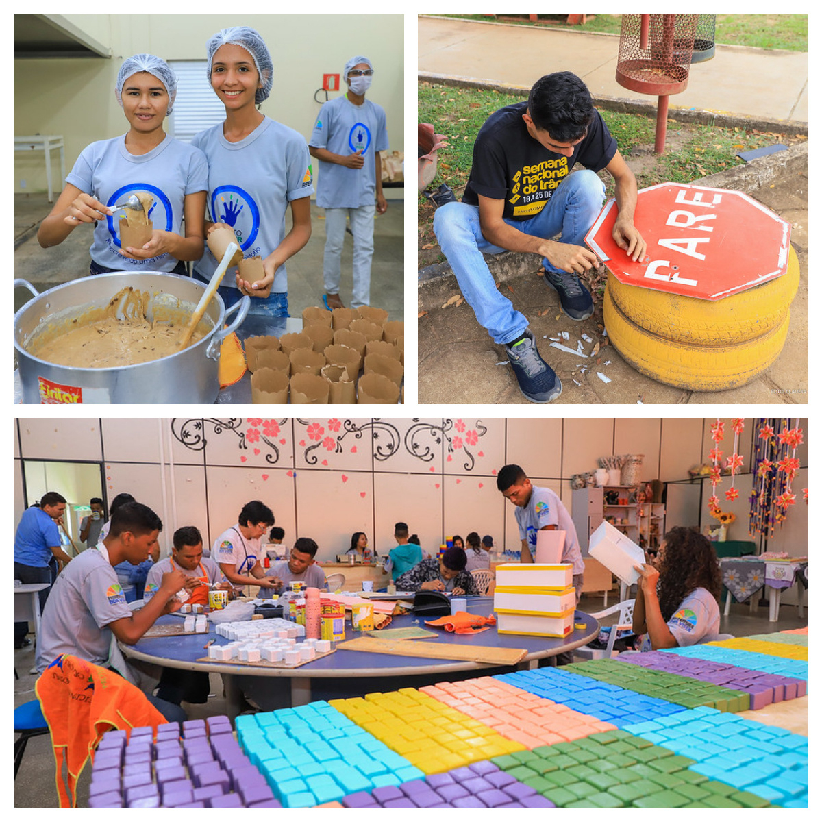 Arte e Empreendedorismo - De panetones a placas de trânsito, integrantes do Crescer reforçam produção antes do recesso de fim de ano 