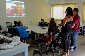 Robótica Educacional - Estudantes do CCTI interagem com astronauta brasileiro Marcos Palhares