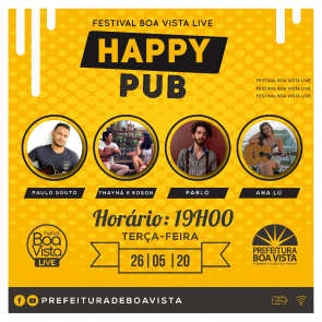 Festival Boa Vista Live - Edição desta terça-feira terá mix de estilos musicais
