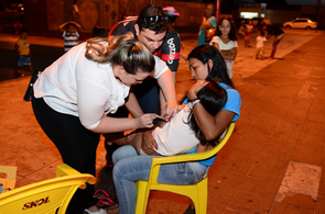 Sarampo: Prefeitura monta tenda de vacinação na Praça das Águas