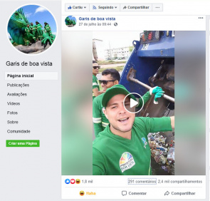 “Os verdinhos” Garis de Boa Vista fazem sucesso nas redes sociais e conscientizam moradores