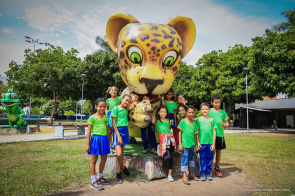 Alunos de escola de Boa Vista conhecem Mini Zoológico e Selvinha do Ayrton Senna