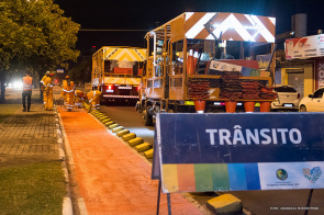 Sinalização horizontal - Após o período intenso de chuvas, prefeitura retoma serviços de pinturas nas ruas de Boa Vista