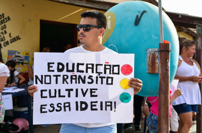 Manifestação pede paz no trânsito