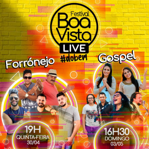 2º Boa Vista Live traz ao vivo o ‘forrónejo’. Confira os artistas que se apresentam nesta quinta-feira