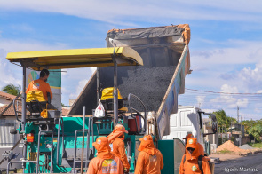 Rua Santa Clara, no Cinturão Verde, é totalmente recapeada pela Prefeitura