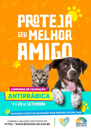 Campanha de Vacinação Antirrábica começa neste sábado