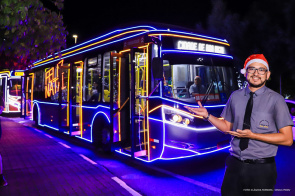  Ônibus com decoração especial de Natal entram em circulação em Boa Vista