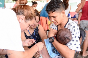 Ação de saúde imuniza mais de 670 crianças venezuelanas em abrigos