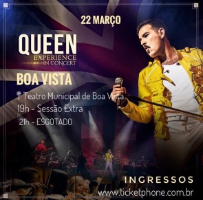 Convite - Teatro Municipal recebe Queen Experience In Concert nesta sexta-feira
